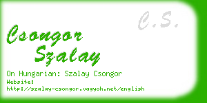 csongor szalay business card